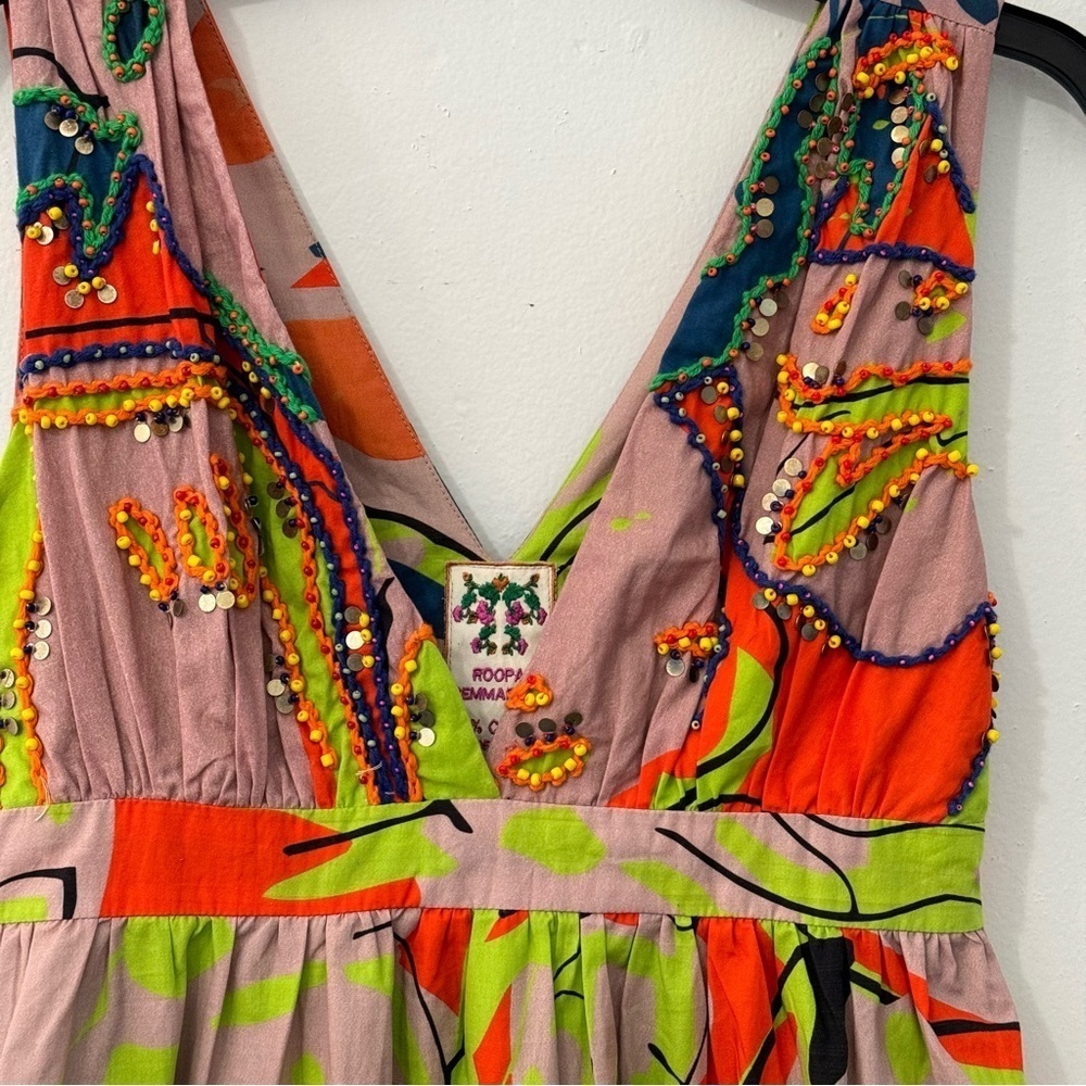 Anthropologie Roopa Pemmaraju Nerida Girly Whimsical Midi Dress Size XS - Picture 8 of 14